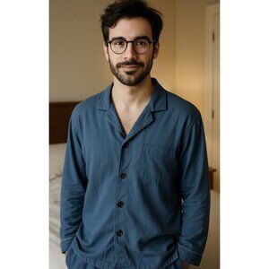 Cathay Pacific Pye Pyjama Top Small Blue Long Sleeve Comfy.      T